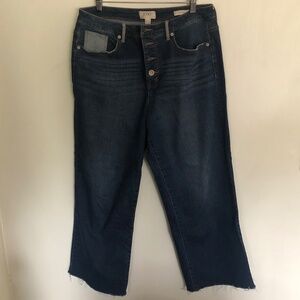 Logo by Lori Goldstein wide leg with button fly - dark wash Size 10T